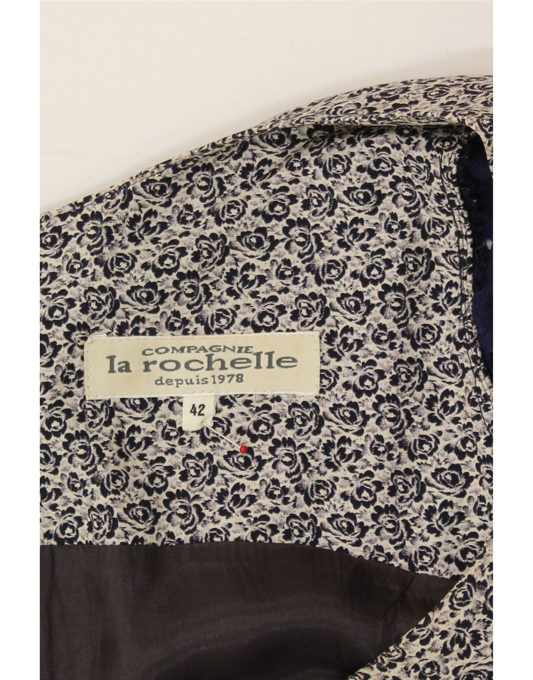 LA ROCHELLE Womens Maxi Dress IT 42 Medium Grey Floral Viscose Vintage La Rochelle and Second-Hand La Rochelle from Messina Hembry 