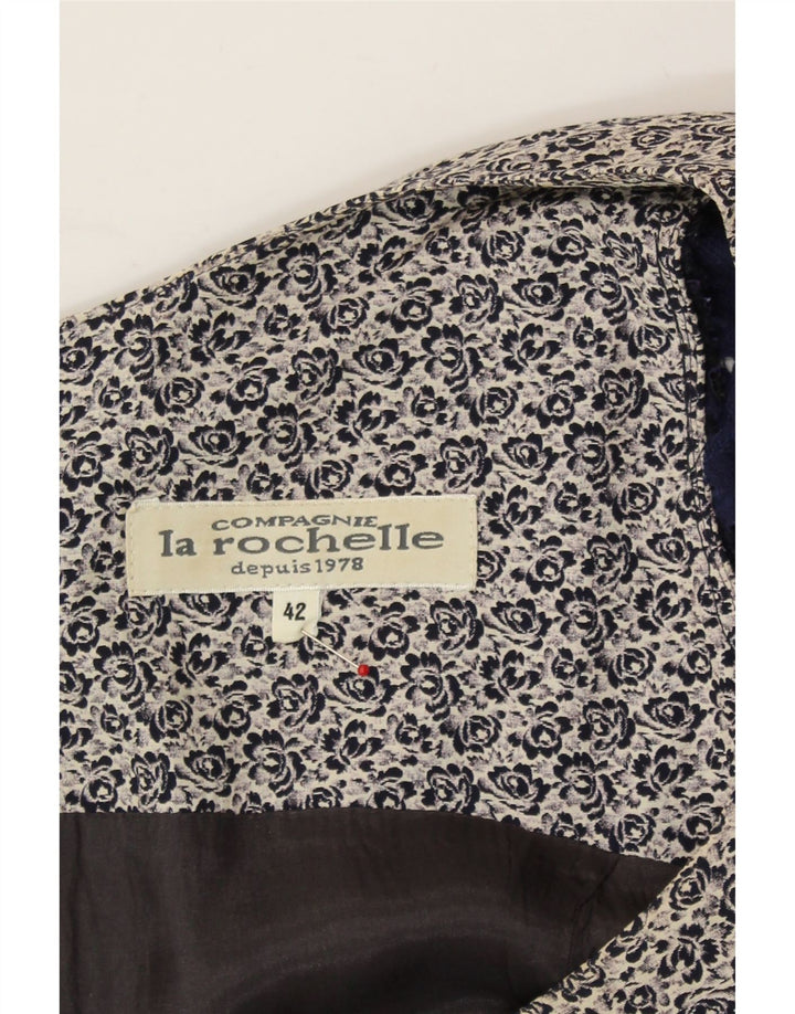LA ROCHELLE Womens Maxi Dress IT 42 Medium Grey Floral Viscose Vintage La Rochelle and Second-Hand La Rochelle from Messina Hembry 