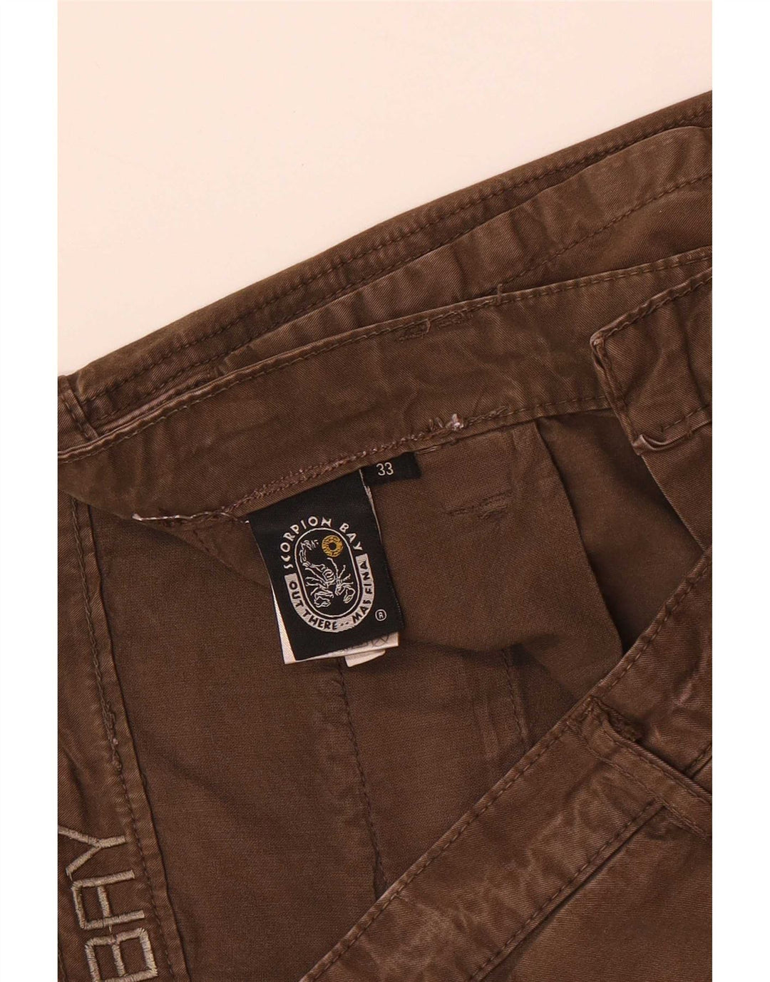 Pantaloncini chino regolari da uomo Scorpion Bay W33 in cotone marrone medio