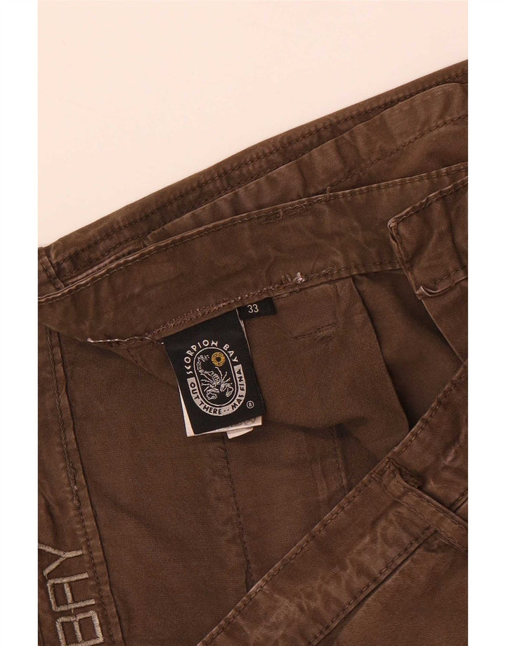 Pantaloncini chino regolari da uomo Scorpion Bay W33 in cotone marrone medio