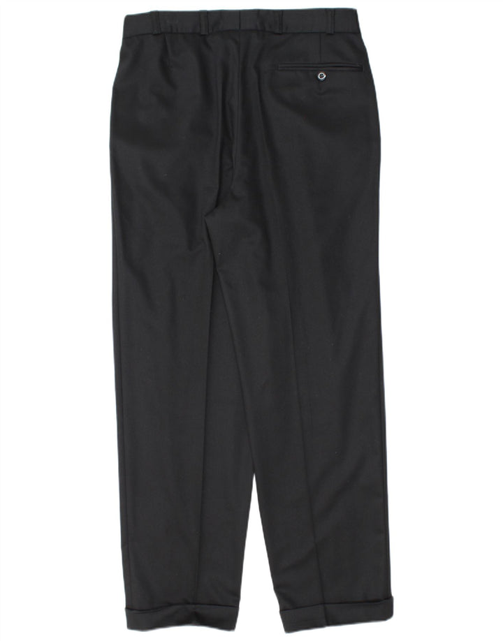 Pantaloni da completo da uomo Canda con pegging EU 46 Small W30 L29 Poliestere nero