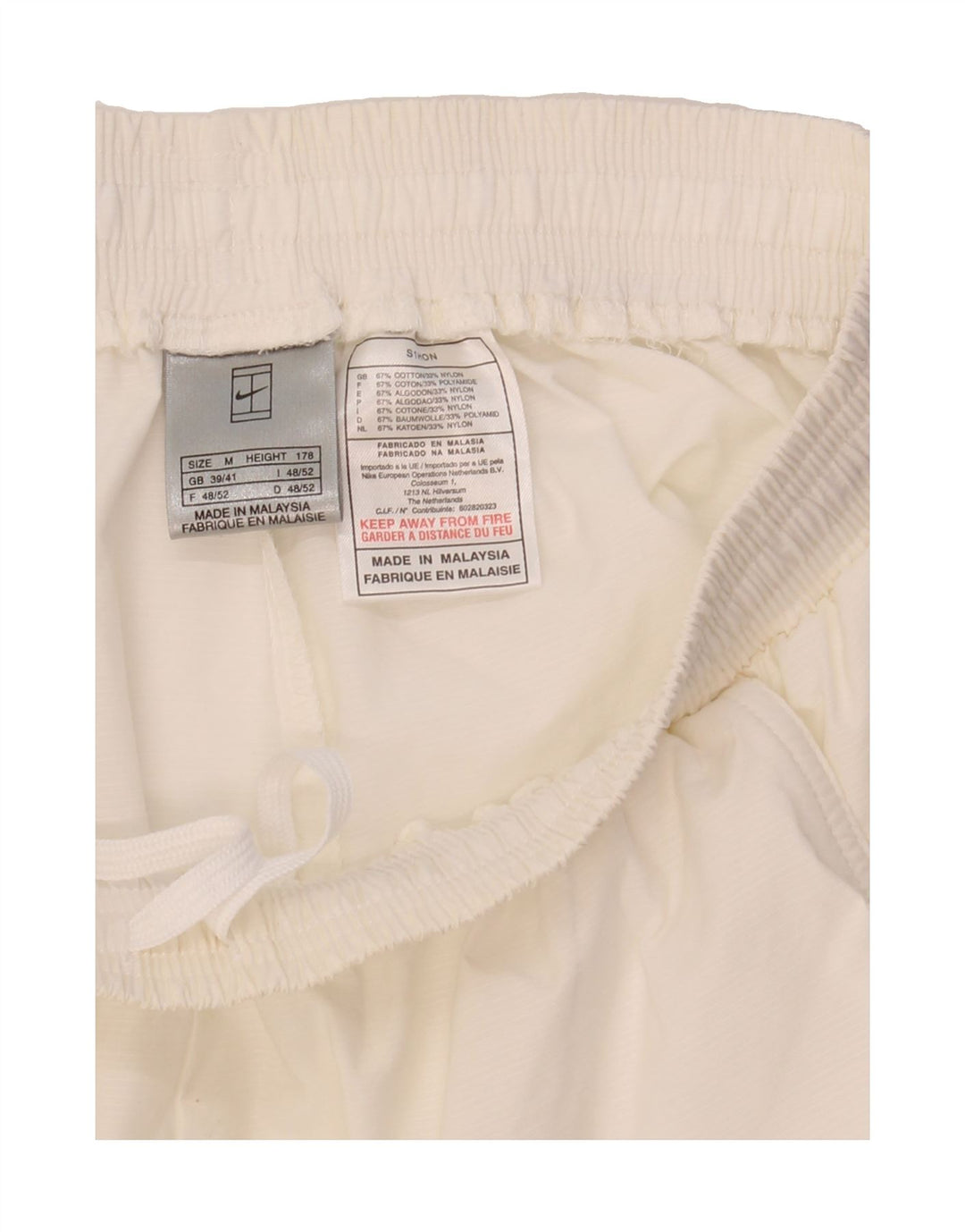 NIKE Mens Sport Shorts UK 39/41 Medium  White Cotton Vintage Nike and Second-Hand Nike from Messina Hembry 
