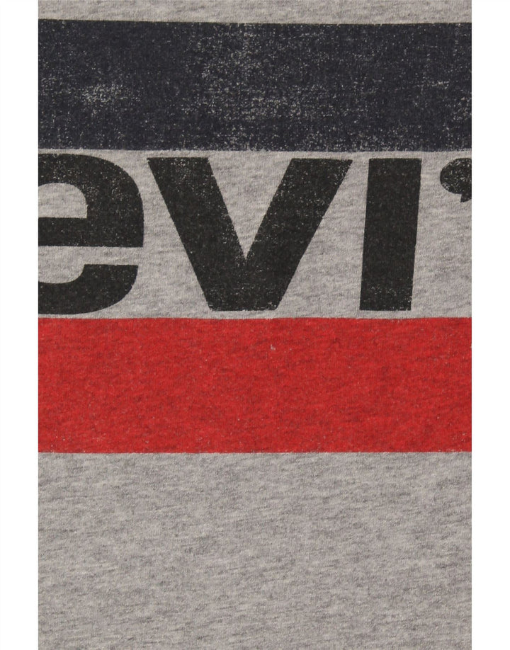 LEVI'S Mens Graphic T-Shirt Top Large Grey Cotton Vintage Levi's and Second-Hand Levi's from Messina Hembry 