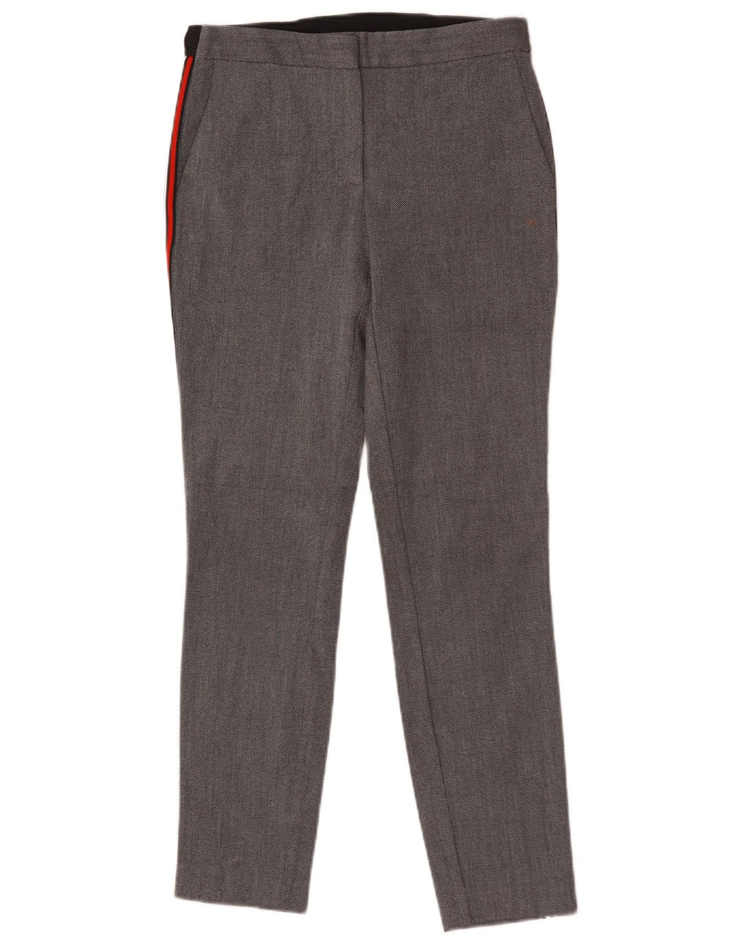 Pantaloni chino slim da donna Zara piccoli W27 L27 grigi maculati