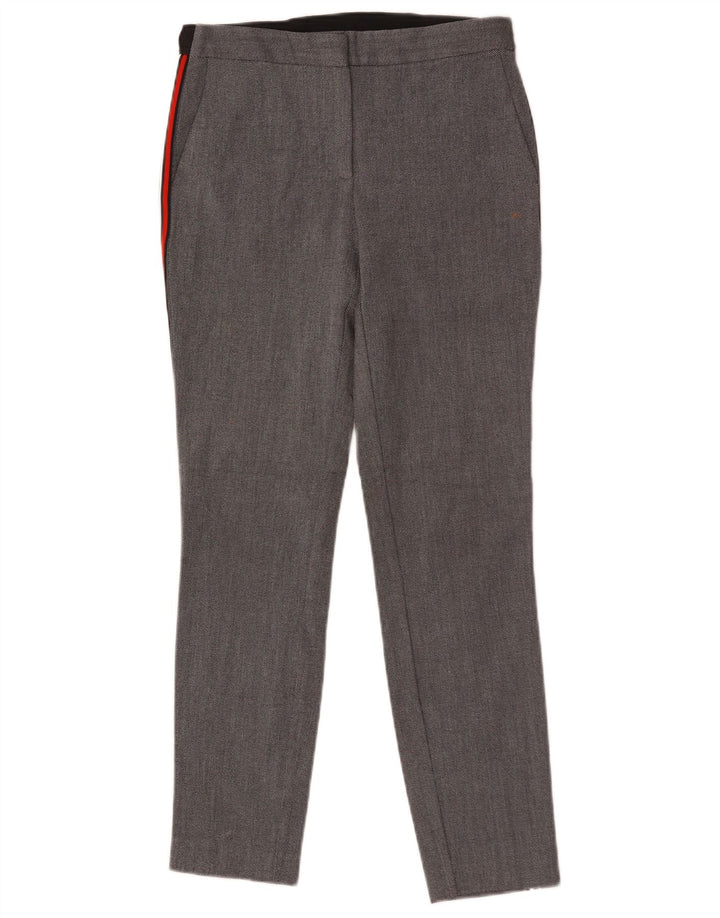 Pantaloni chino slim da donna Zara piccoli W27 L27 grigi maculati