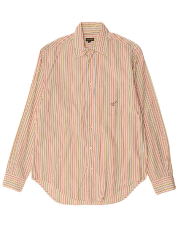Camicia da uomo Henry Cottons taglia 41 Cotone a righe multicolore medio