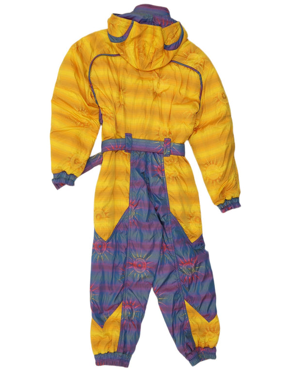 Tuta da sci da donna con cappuccio grafico Ellesse UK 14 Large Yellow Colourblock
