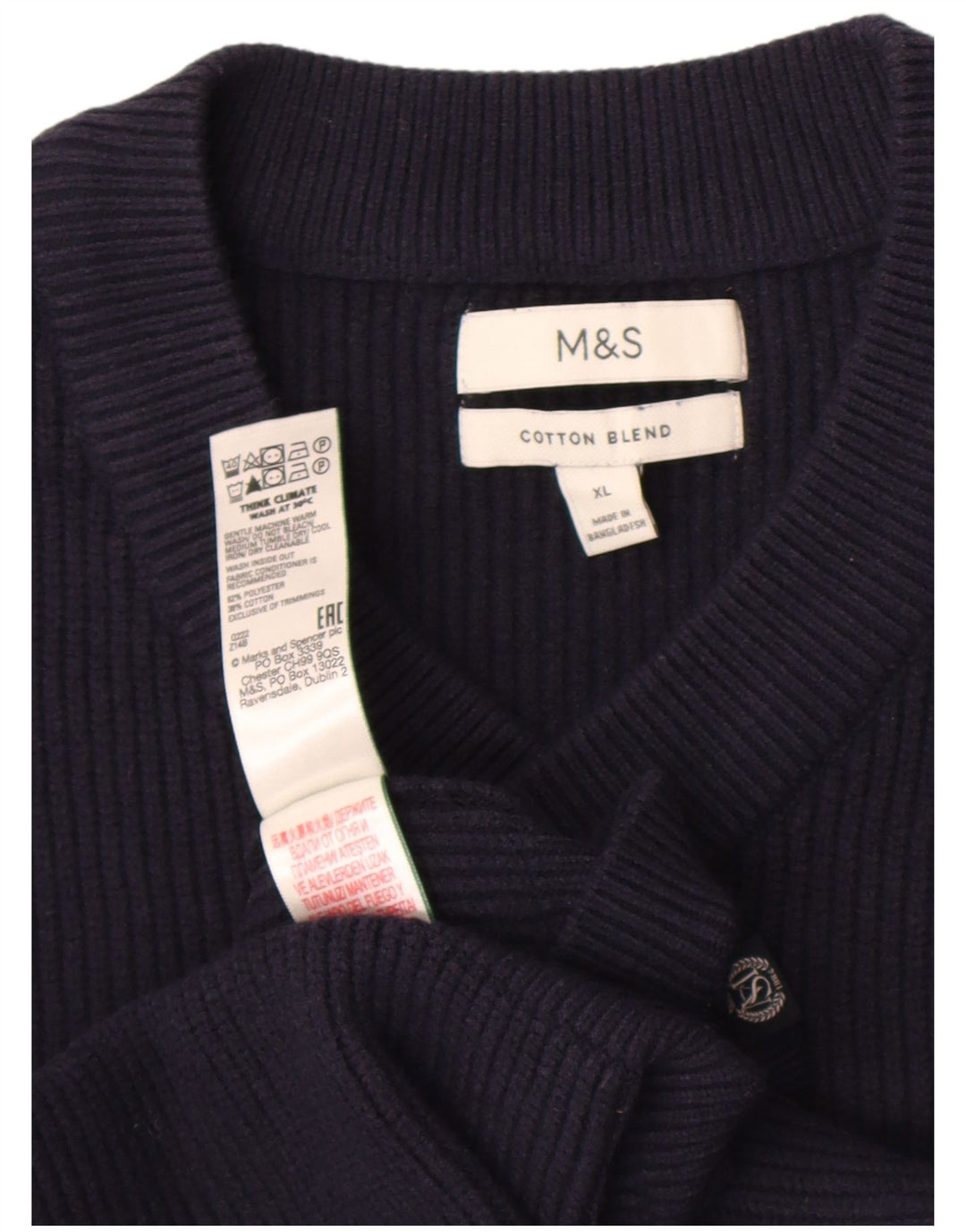 Canotta da uomo Marks & Spencer XL blu navy in poliestere