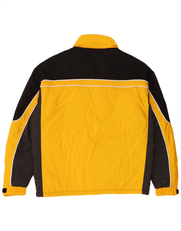 Giacca da sci impermeabile da uomo vintage IT 48 color block giallo medio