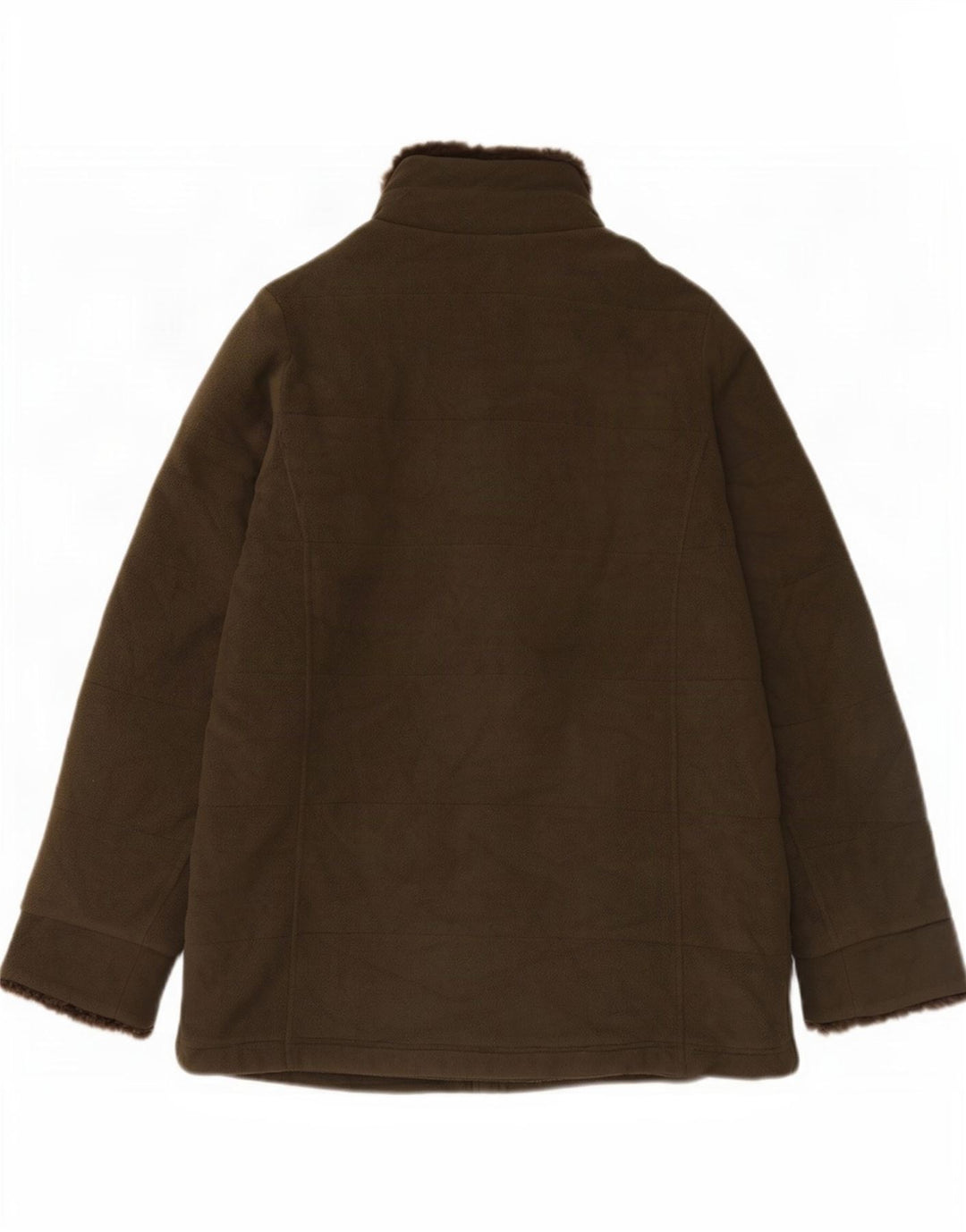 Giacca in pile da donna Marks & Spencer UK 12 Poliestere verde medio