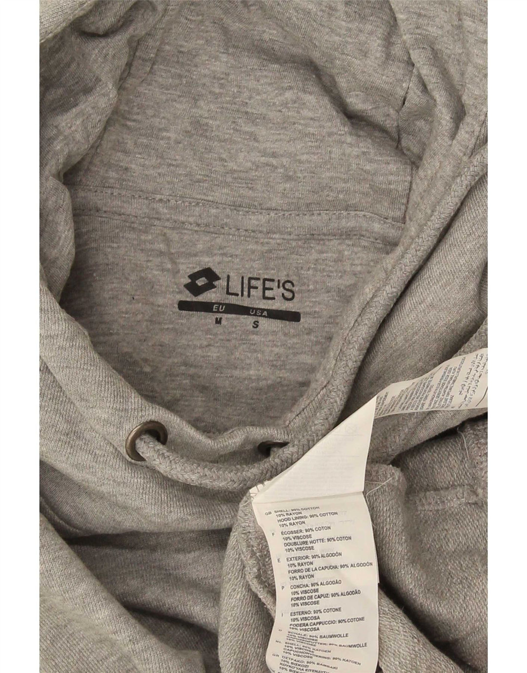Maglione con cappuccio da uomo Lotto piccolo in cotone chiazzato grigio