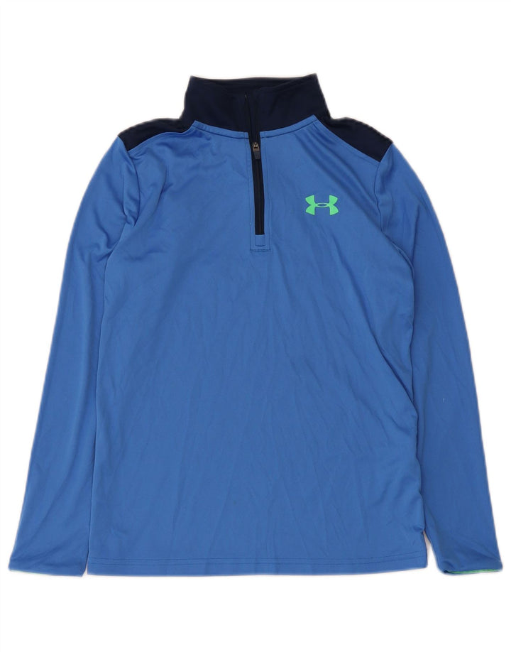 Top della tuta pullover con grafica da ragazzo Under Armour 9-10 anni blu medio