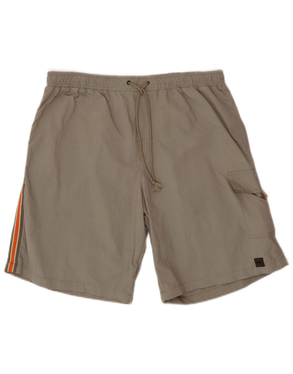 Pantaloncini da bagno da uomo Hugo Boss grandi in nylon verde