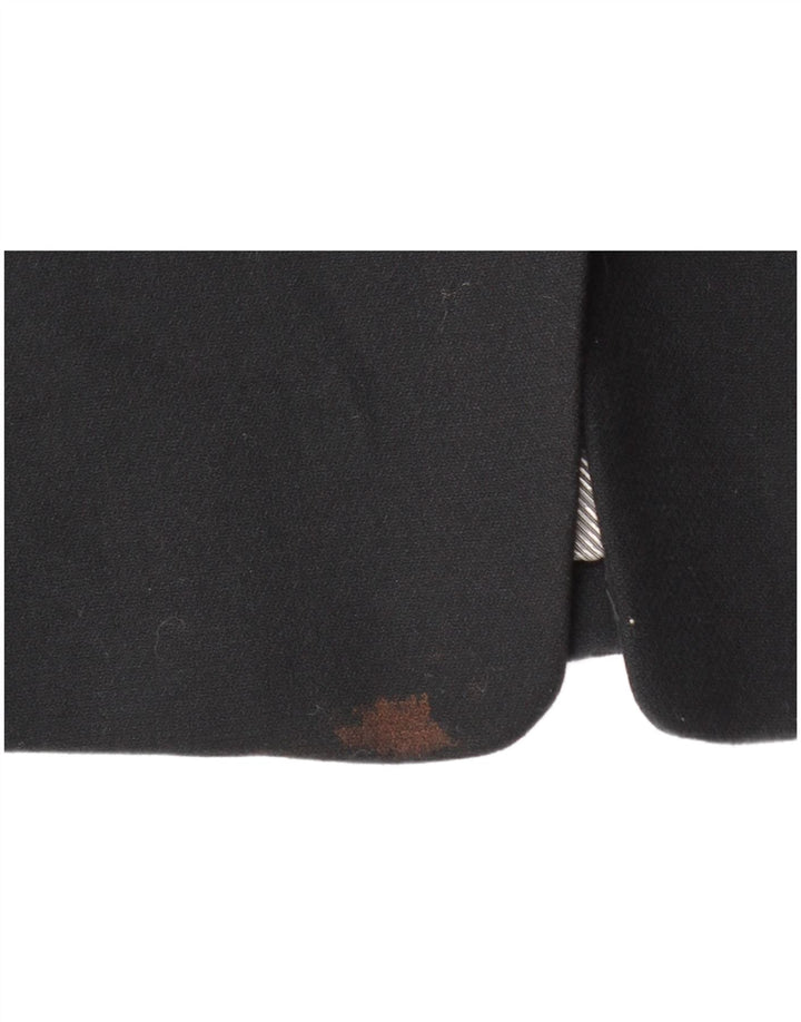 Giacca blazer a 1 bottone corta Marks & Spencer da donna UK 12 media nera