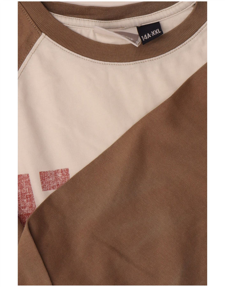 Murphy & Nye Top grafico da ragazzo a maniche lunghe 13-14 anni 2XL Colore bianco
