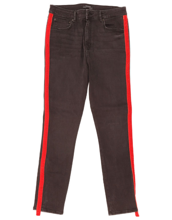 Jeans skinny da donna Zara EU 42 Large W32 L27 Cotone color block nero