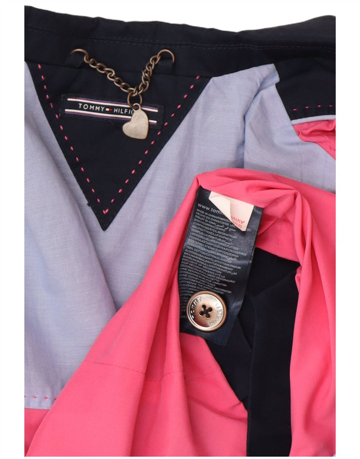 TOMMY HILFIGER Giacca Blazer a 1 Bottone per Bambina 9-10 Anni in Cotone Blu Navy