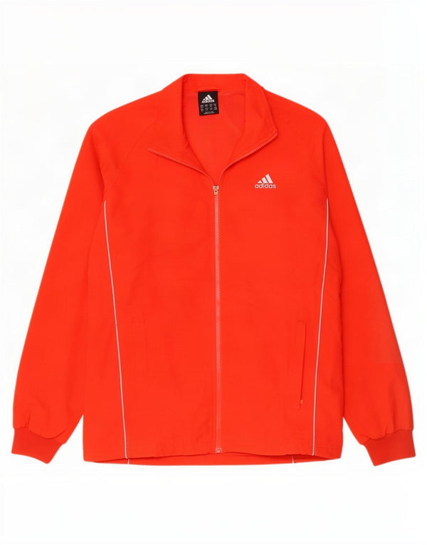 Giacca da tuta da uomo Adidas UK 40/42 poliestere rosso medio