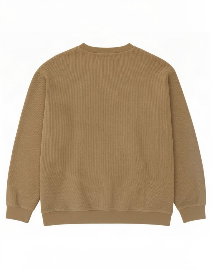 Marlboro Classics Top da uomo a manica lunga grande in cotone kaki