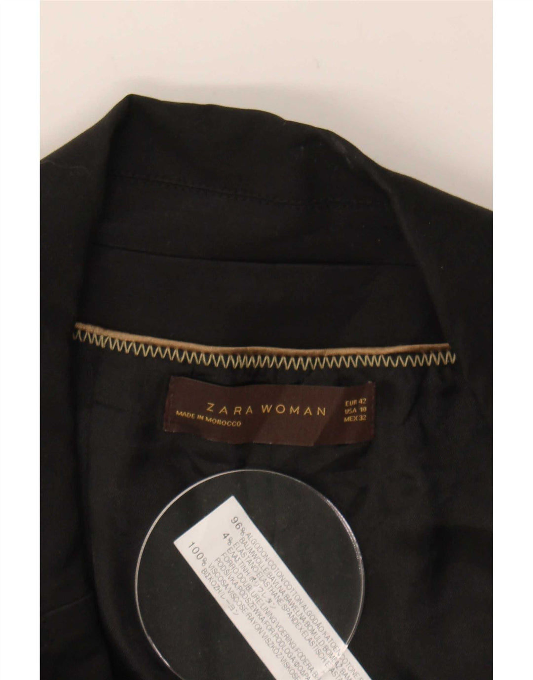 Giacca blazer da donna Zara EU 42 grande cotone nero