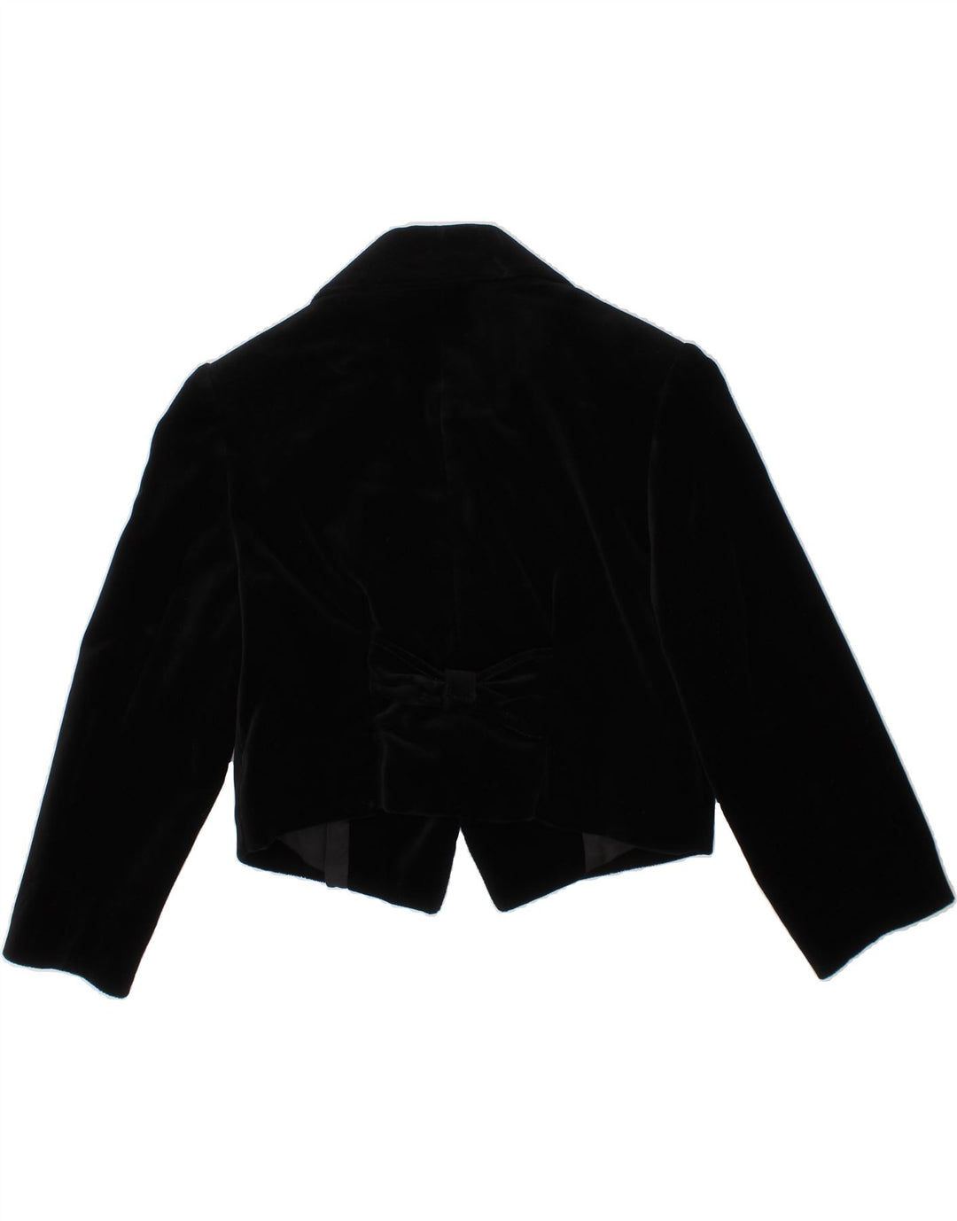 BENETTON Girls 1 Button Blazer Jacket 10-11 Years Small  Black Cotton Vintage Benetton and Second-Hand Benetton from Messina Hembry 