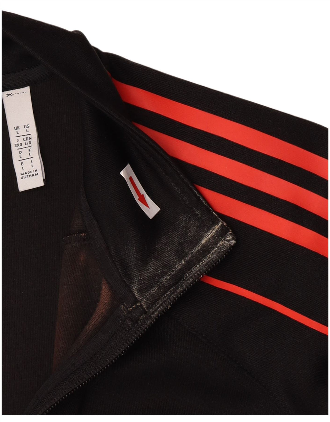 Giacca da ginnastica da uomo Adidas Large nera in poliestere