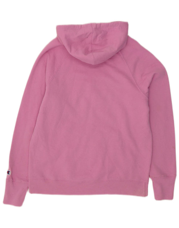Felpa con cappuccio grafica da donna Champion UK 14 rosa medio