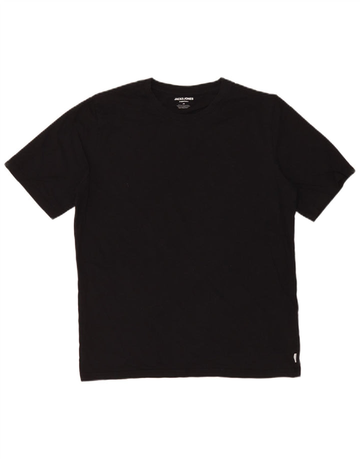 T-shirt da uomo Jack & Jones Top in cotone nero medio