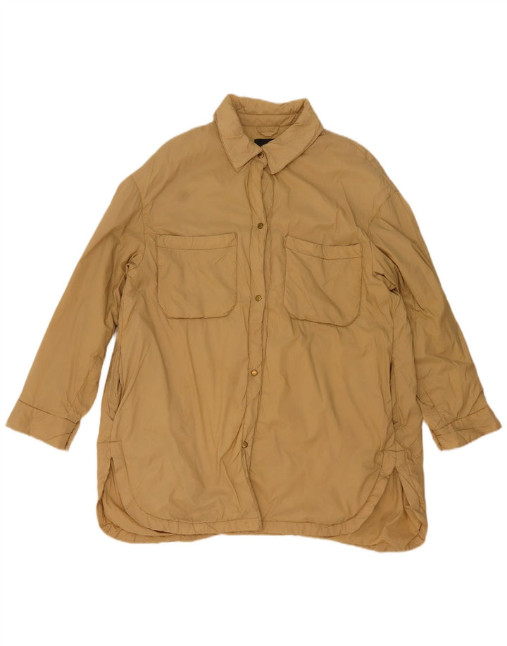 Soprabito da donna Zara UK 16 grande poliestere beige