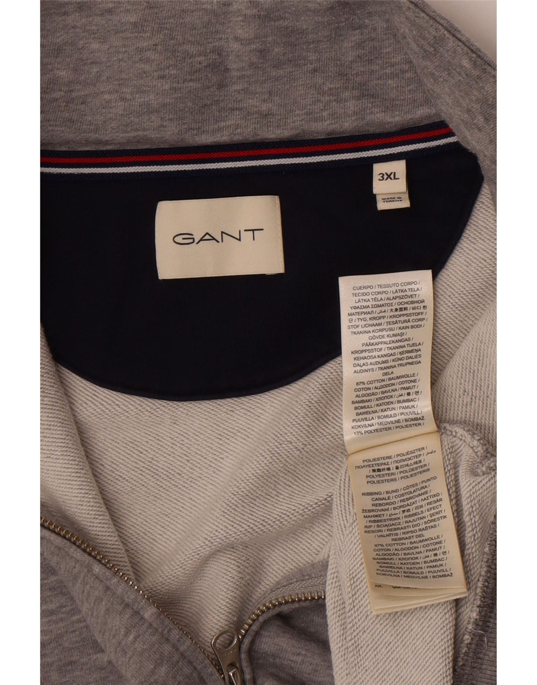 Giacca da ginnastica da uomo Gant 3XL in cotone grigio