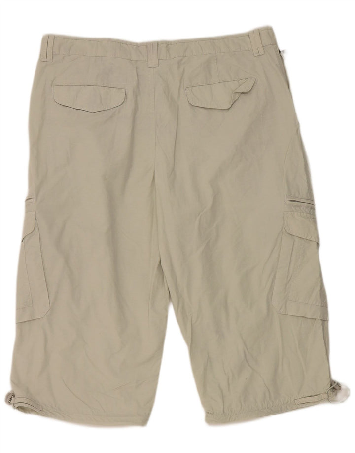 Bermuda cargo da uomo Marks & Spencer W38 XL in cotone beige