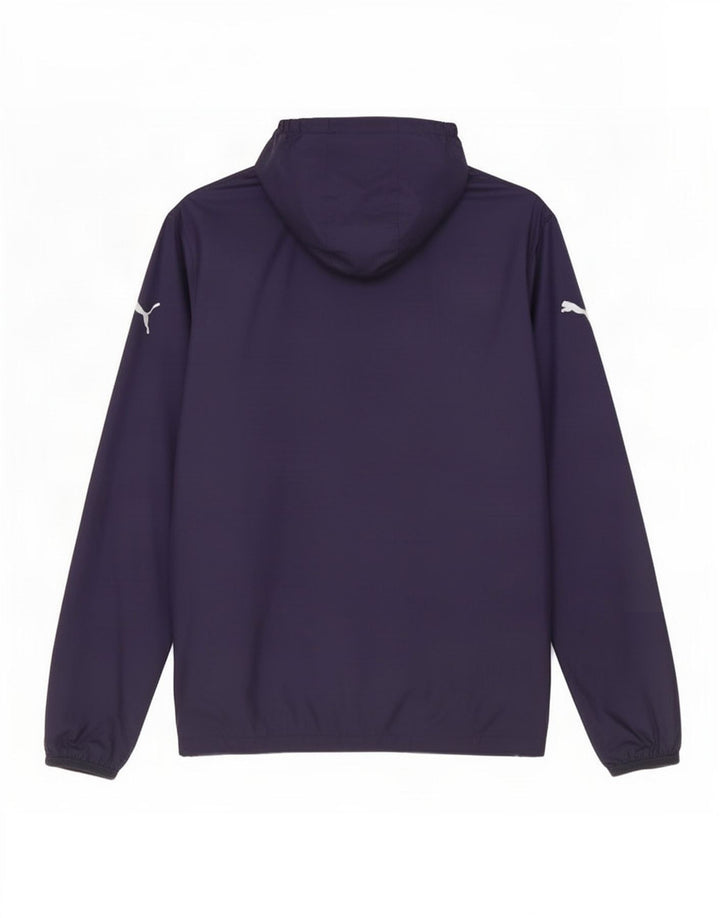 Giacca antipioggia da uomo Puma UK 40 Large in nylon blu navy