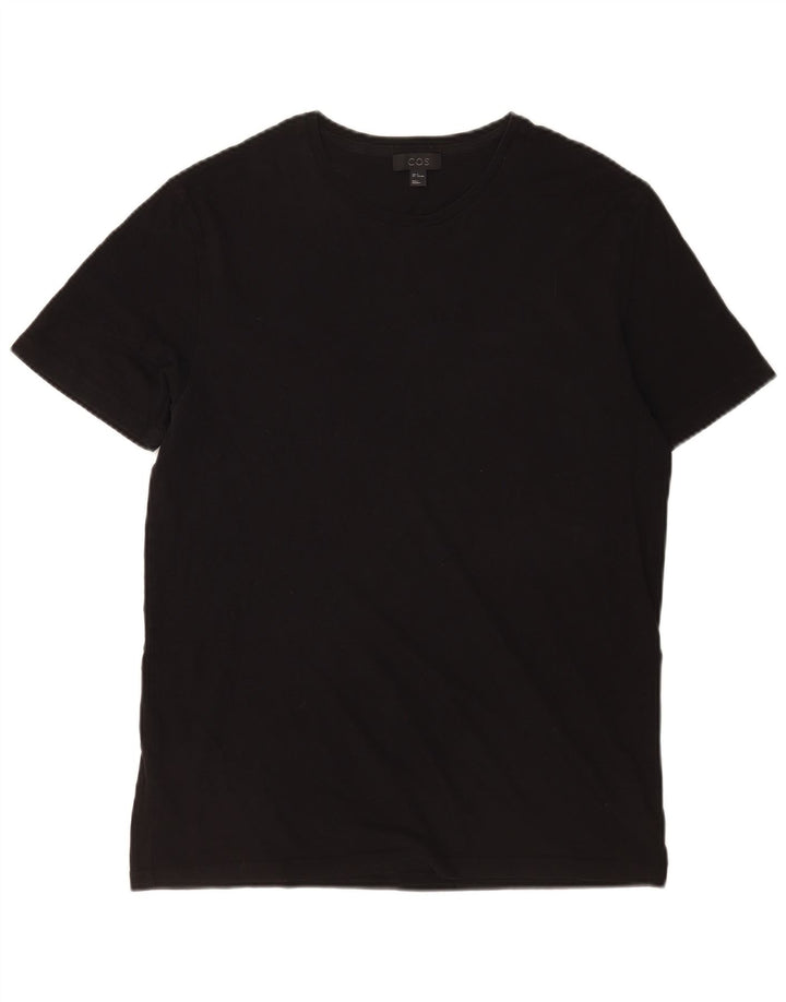 T-shirt da uomo Cos Top in cotone nero medio