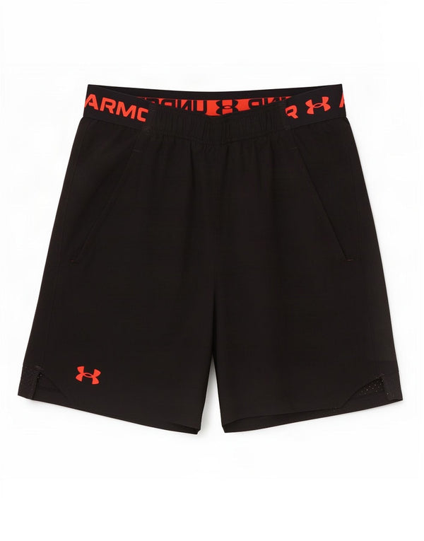 Pantaloncini sportivi grafici da uomo Under Armour piccoli in poliestere nero