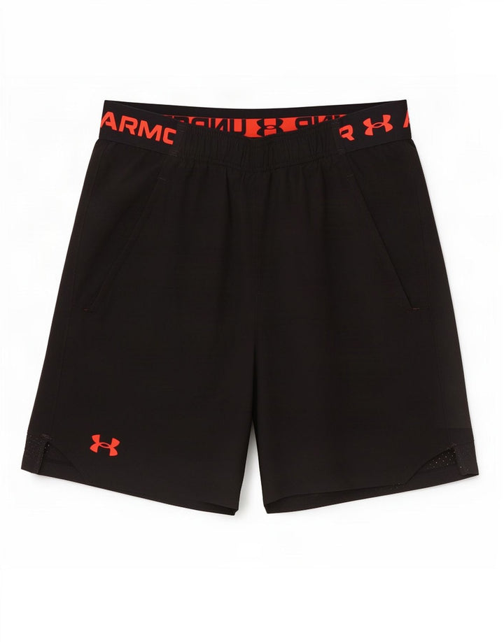 Pantaloncini sportivi grafici da uomo Under Armour piccoli in poliestere nero