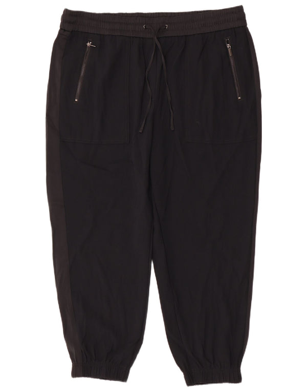 Pantaloni corti da donna Marks & Spencer UK 20 2XL W40 L25 Blocco colore nero