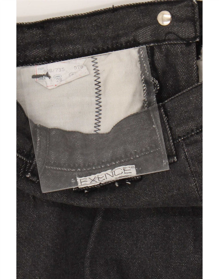 Gonna di jeans vintage da donna media W28 grigia