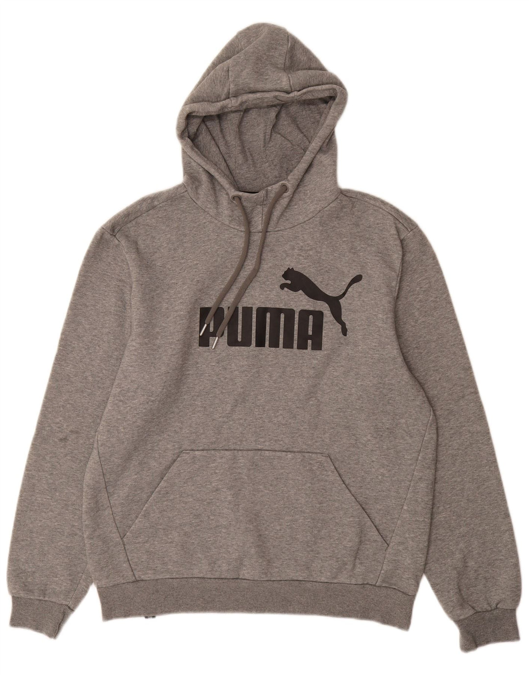 Felpa con cappuccio grafica PUMA da uomo in cotone grigio medio