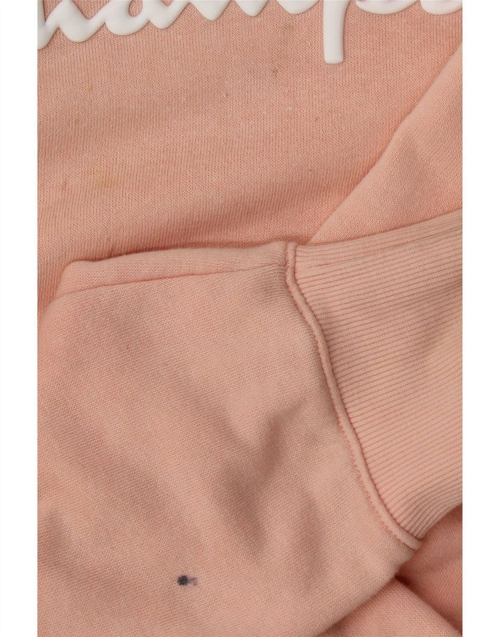 Maglione con cappuccio grafico da donna CHAMPION UK 16 grande cotone rosa