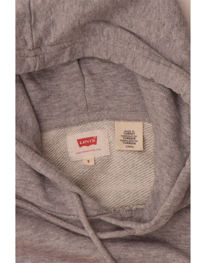 Maglione con cappuccio grafico da uomo LEVI'S piccolo in cotone grigio