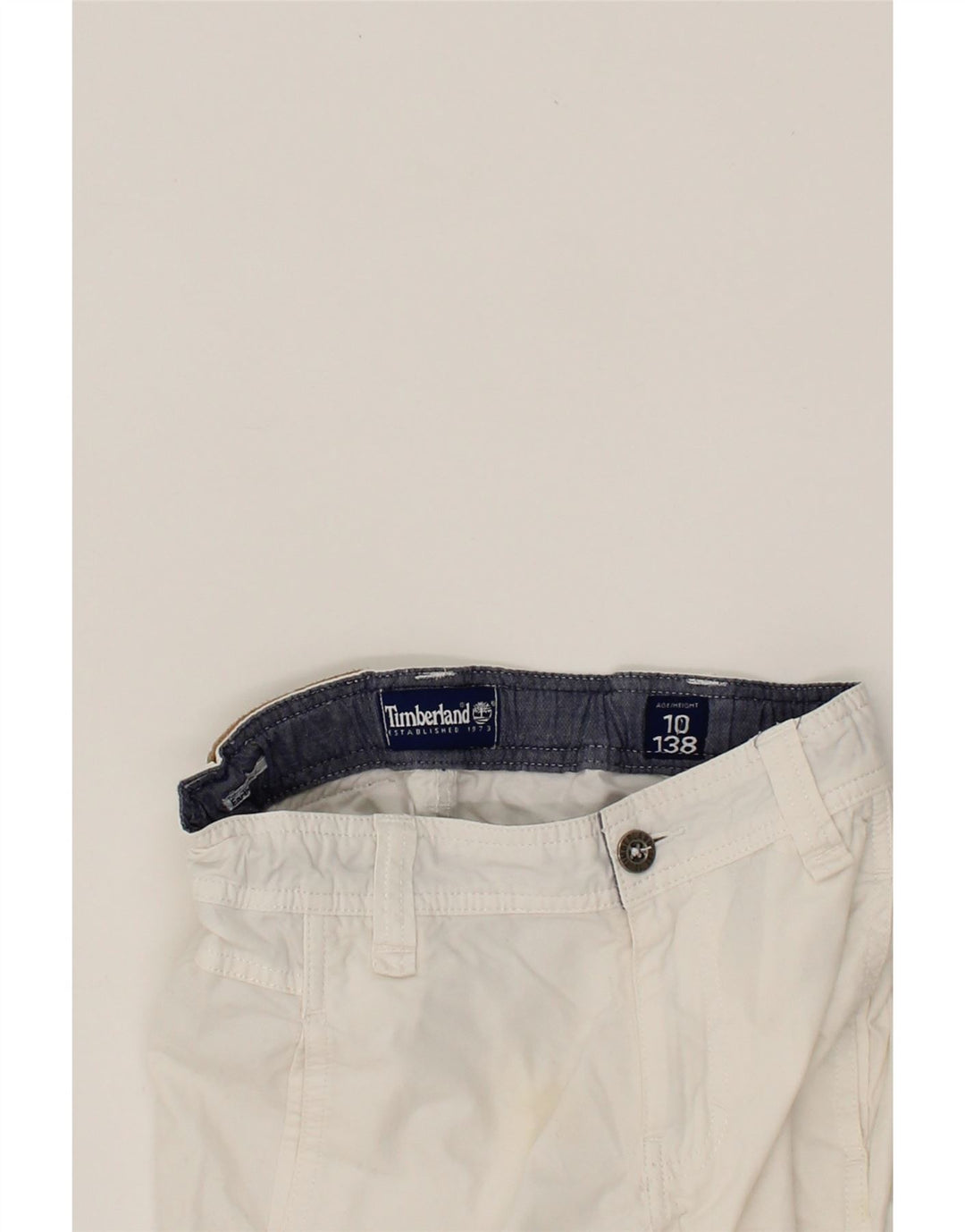 TIMBERLAND Boys Chino Shorts 9-10 Years W26 White Vintage Timberland and Second-Hand Timberland from Messina Hembry 