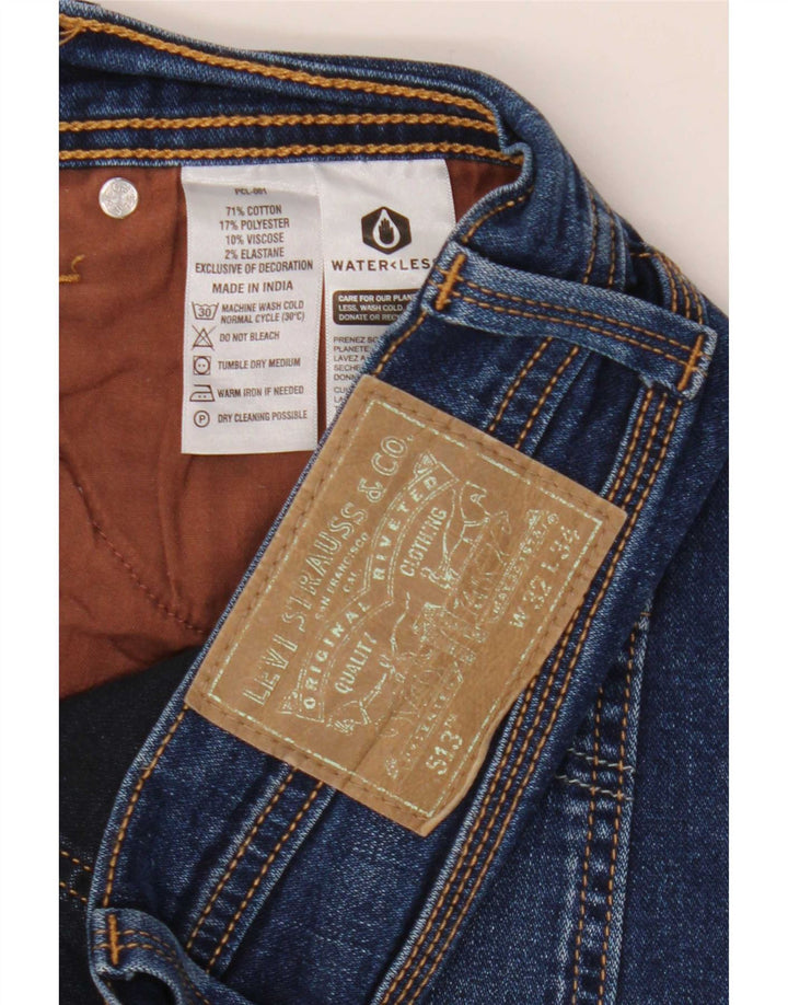 Levi's Uomo 513 Slim Jeans dritti W32 L34 Cotone Blu