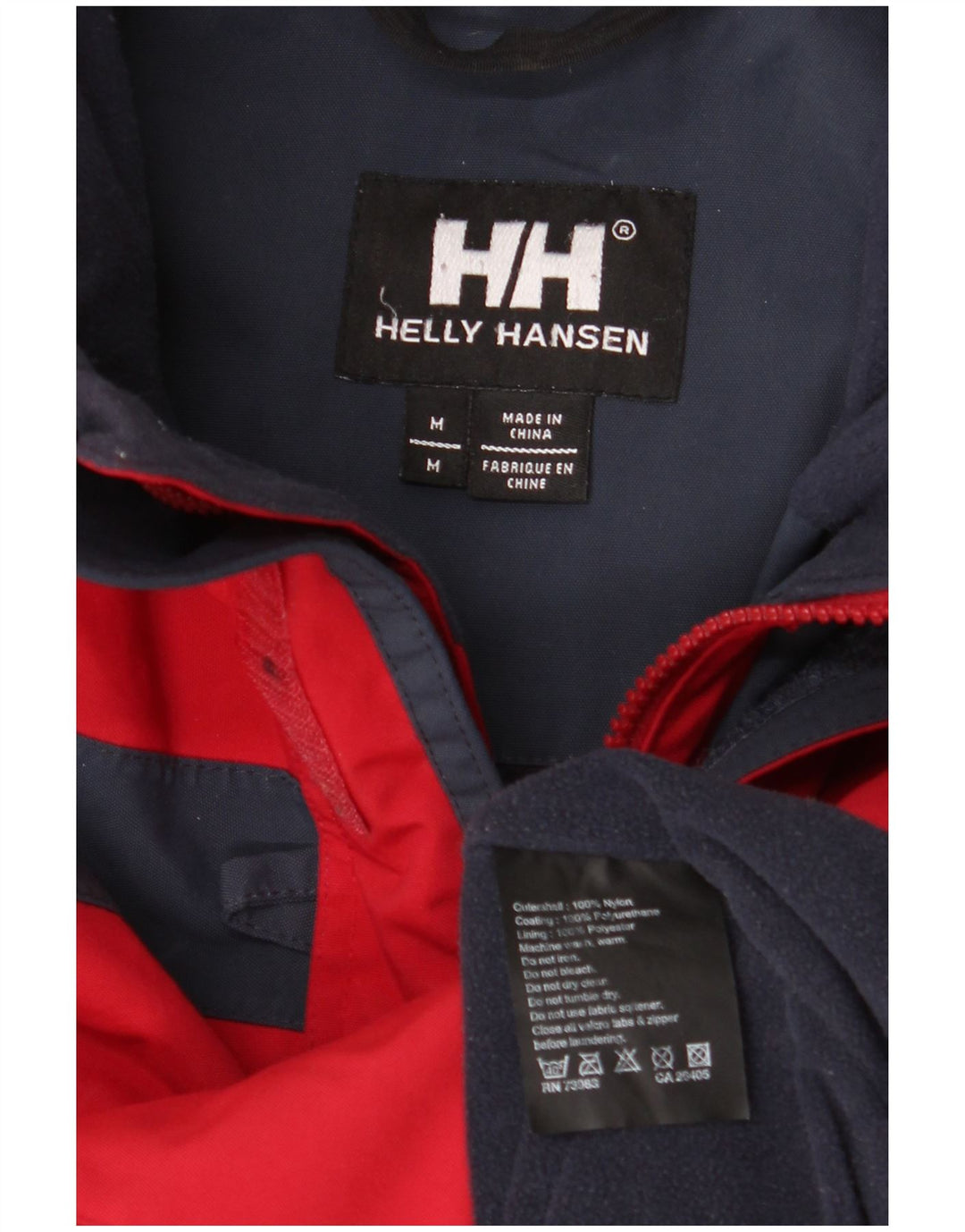 Giacca a vento da uomo HELLY HANSEN UK 38 Nylon color block rosso medio