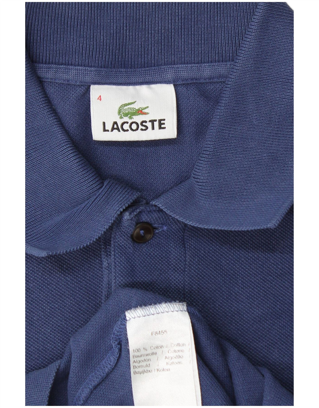 Polo da uomo LACOSTE taglia 4 media cotone blu navy