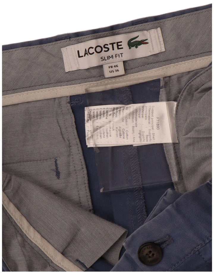 Pantaloncini chino slim fit da uomo Lacoste taglia 46 large W36 blu