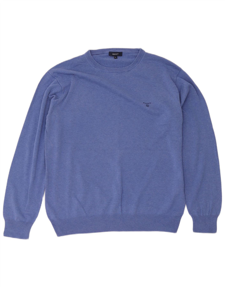 Maglione maglione girocollo da uomo Gant XL in cotone blu