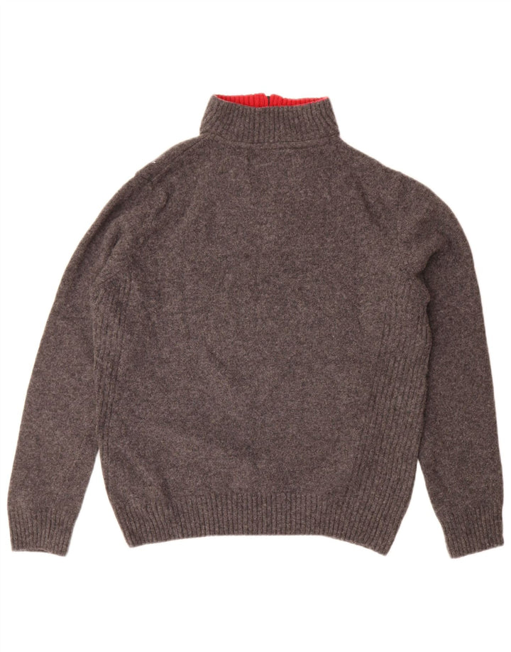 Maglione Barbour da uomo con vestibilità ampia e collo con zip, in lana grigio medio