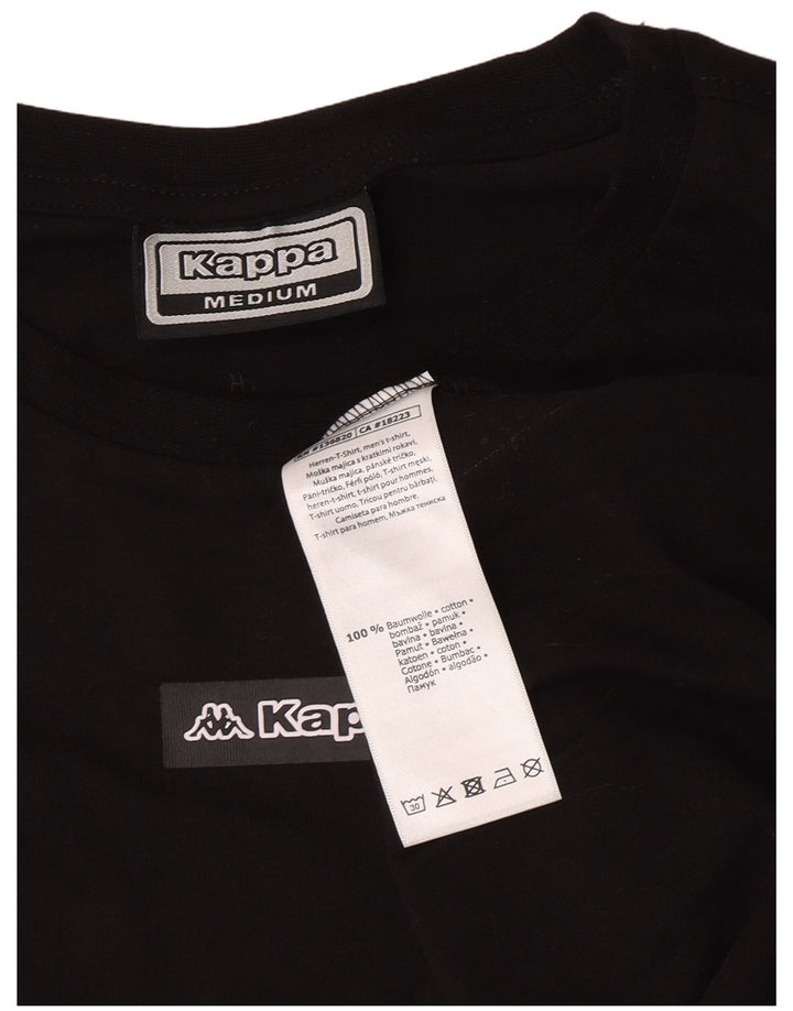 T-shirt grafica da uomo Kappa Top in cotone color block medio nero