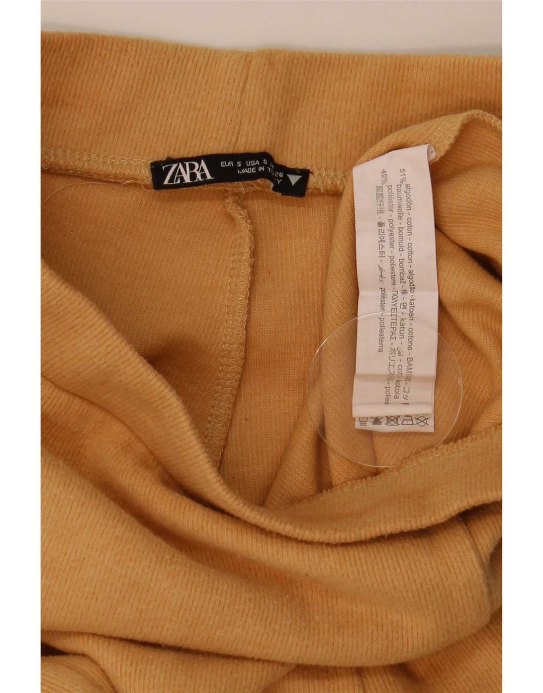 Pantaloni della tuta da donna Zara UK 8 piccoli in cotone beige