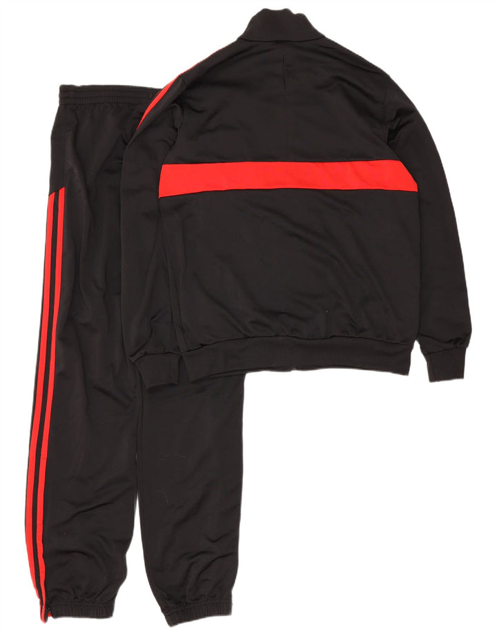 Tuta intera Adidas da ragazzo 13-14 anni in poliestere color block nero